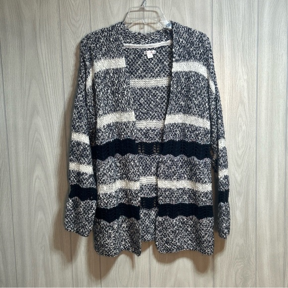 Xhilaration Long Sleeve Multi Colored Open Front Knit Cardigan Size Large - Picture 1 of 7